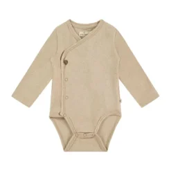 A Tiny Story Romper Lange Mouw Oatmeal Melange 50><noscript><img width=