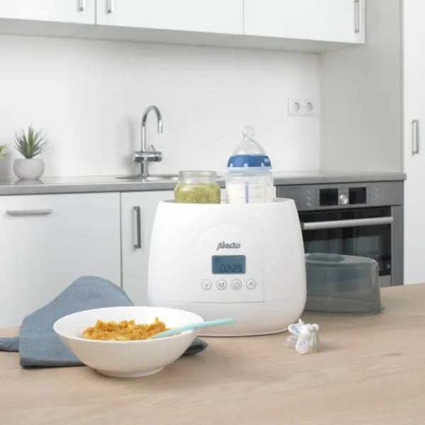 Alecto Flesverwarmer Digitaal Duo BW700 White> Flesverwarmers