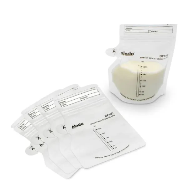 Alecto Moedermelk Bewaarzakjes 220ml-100stks BF100> Melk Bewaarzakjes