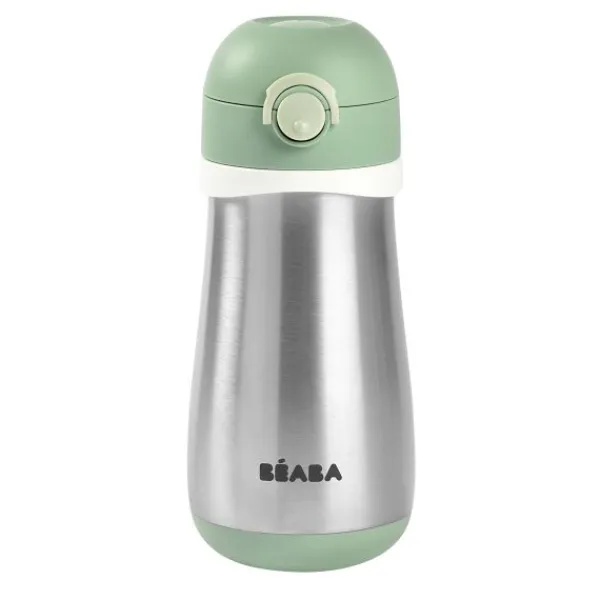 Béaba Baba Drinkfles Roestvrij Staal Groen 350ml> Flessen