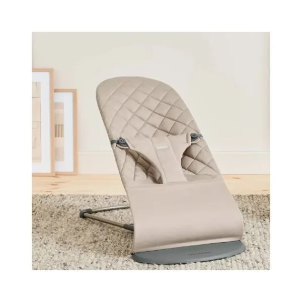 Baby Bjorn Bouncer Bliss Geweven Klassiek Quilt Zandgrijs> Sitters