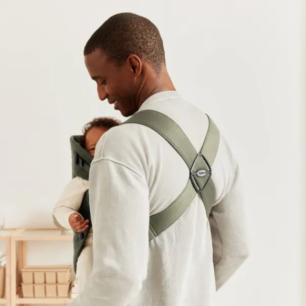 Baby Bjorn Draagzak Mini Geweven Beige> Buikdragers