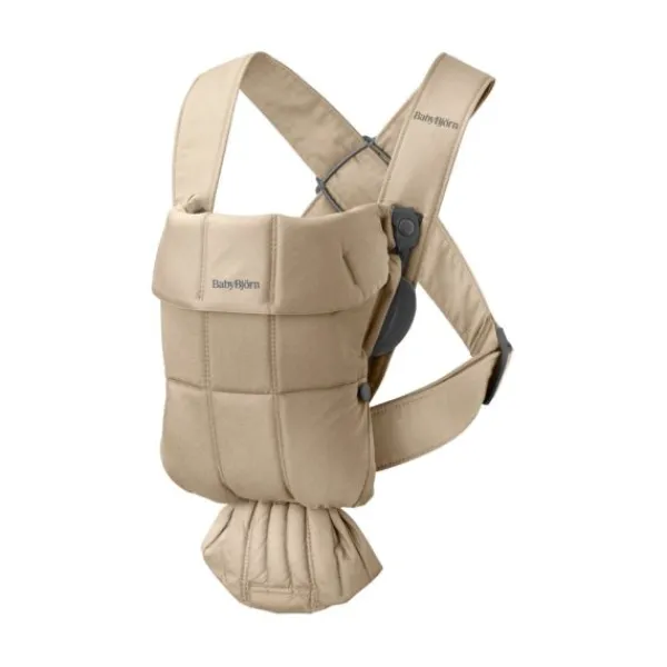Baby Bjorn Draagzak Mini Geweven Beige> Buikdragers