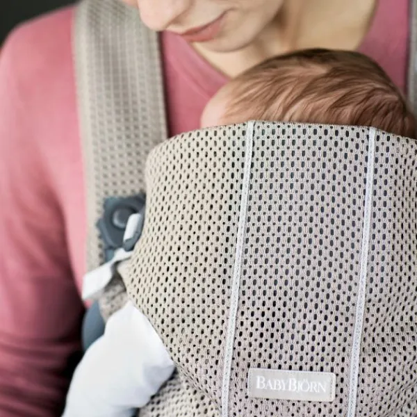 Baby Bjorn Mini 3D Mesh Greige> Buikdragers