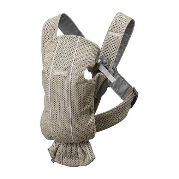 Baby Bjorn Mini 3D Mesh Greige> Buikdragers