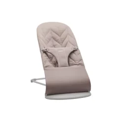 Baby Björn® Bouncer Bliss Cotton Kroonblad Quilt Zandgrijs> Sitters