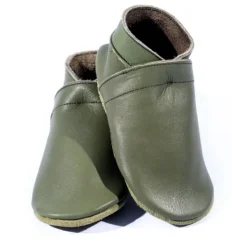Baby Dutch Slofjes Effen Olijf 3-6 mnd><noscript><img width=