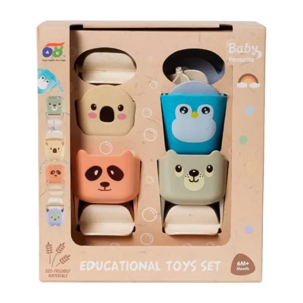 Baby Favorite Badspeelgoed Dieren 5-Delig - Bioplastic> Badspeelgoed