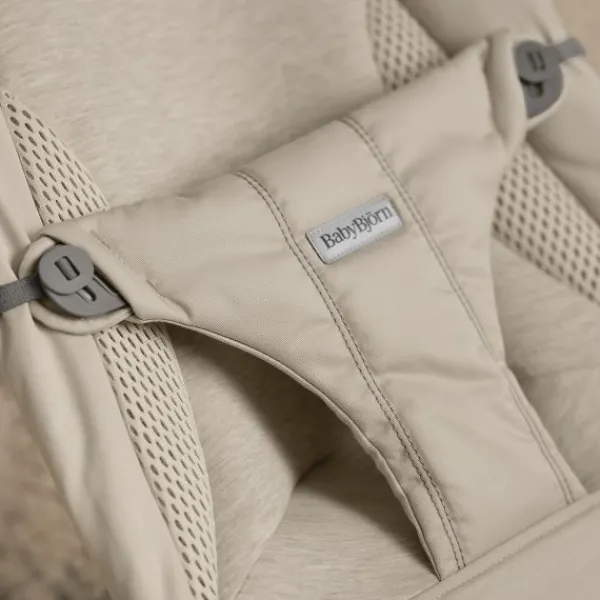 BabyBjörn Balance Soft Wipstoeltje Geweven Jersey Tri-Fabric - Zandgrijs> Sitters
