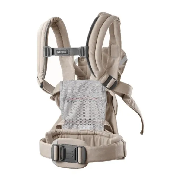 BabyBjörn Harmony Draagzak – Geweven – Mélange Lichtbeige> Rugdragers|Buikdragers