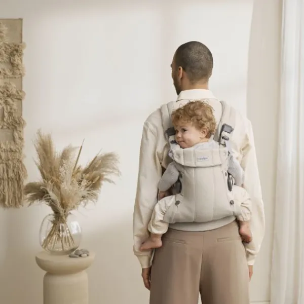 BabyBjörn Harmony Draagzak – Geweven – Mélange Lichtbeige> Rugdragers|Buikdragers
