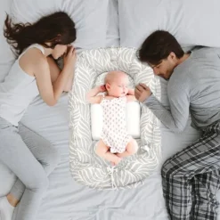 Babyjem Babynest Grijs/Bladeren Patroon><noscript><img width=