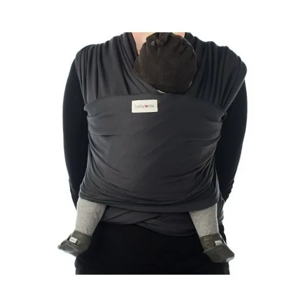 Babylonia Tricot-Slen Organic Black> Draagdoeken