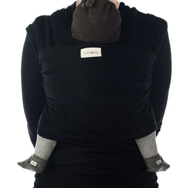 Babylonia Tricot-Slen Organic Black> Draagdoeken
