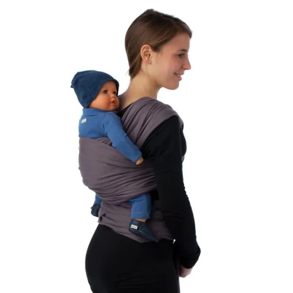 Babylonia Tricot-Slen Organic Black> Draagdoeken