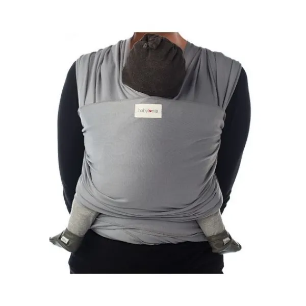 Babylonia Tricot-Slen Organic Black> Draagdoeken