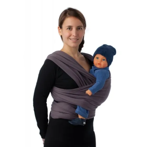 Babylonia Tricot-Slen Organic Black> Draagdoeken