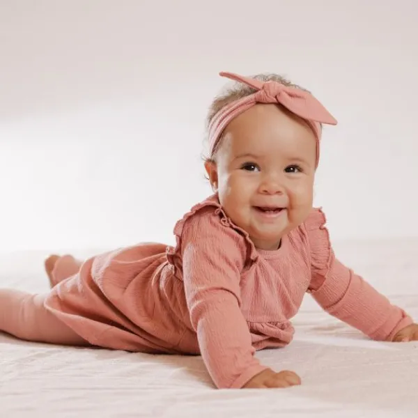 Babylook Crepe Jurk - Mt. 50 - Rose Tan> Jurkjes