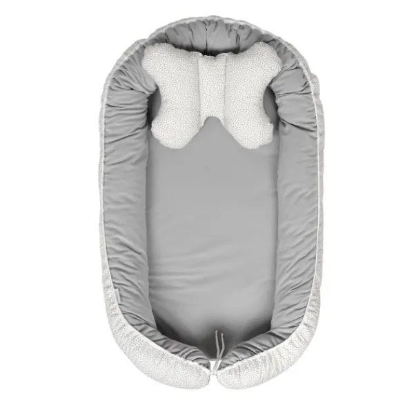 Babymatex Babynest Velvet White Grey Dots / Grey> Accessoires Boxen