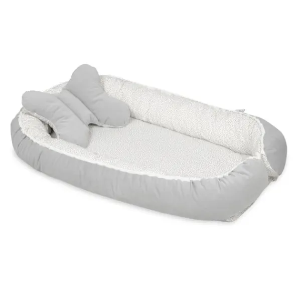 Babymatex Babynest Velvet White Grey Dots / Grey> Accessoires Boxen