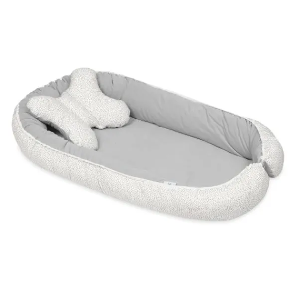 Babymatex Babynest Velvet White Grey Dots / Grey> Accessoires Boxen