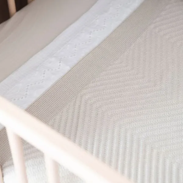 Baby's Only Ledikantlaken Broderie Calm Wit 120 x 150 cm> Ledikantlakens