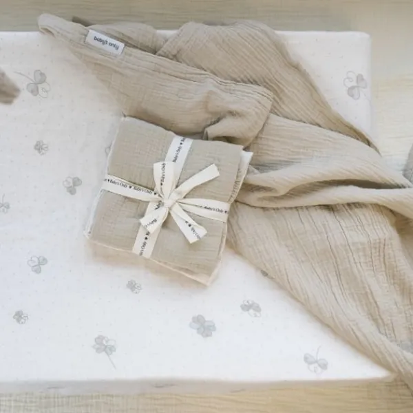 Baby's Only Tender Hydrofiele Doek - 2-Pack - 65x65 cm - Beige / Linen> Multidoek