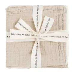 Baby's Only Tender Monddoekje - 3-Pack - 30x30cm - Beige / Linen><noscript><img width=