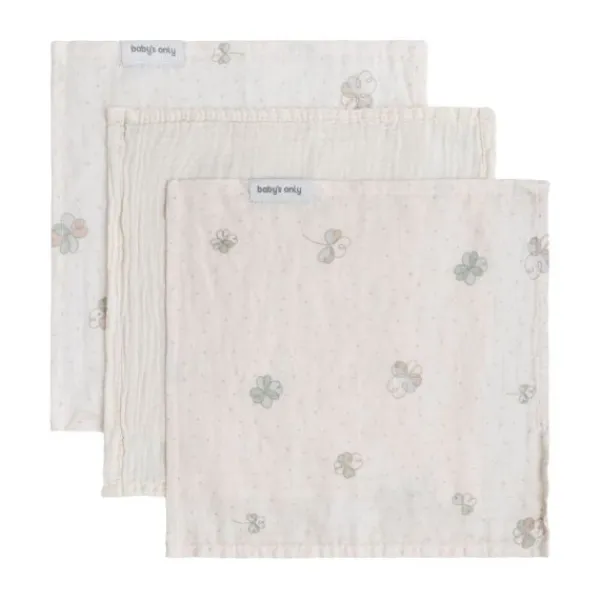 Baby's Only Tender Monddoekje - 3-Pack - 30x30cm - Beige / Linen> Monddoekjes / Spuugdoekjes