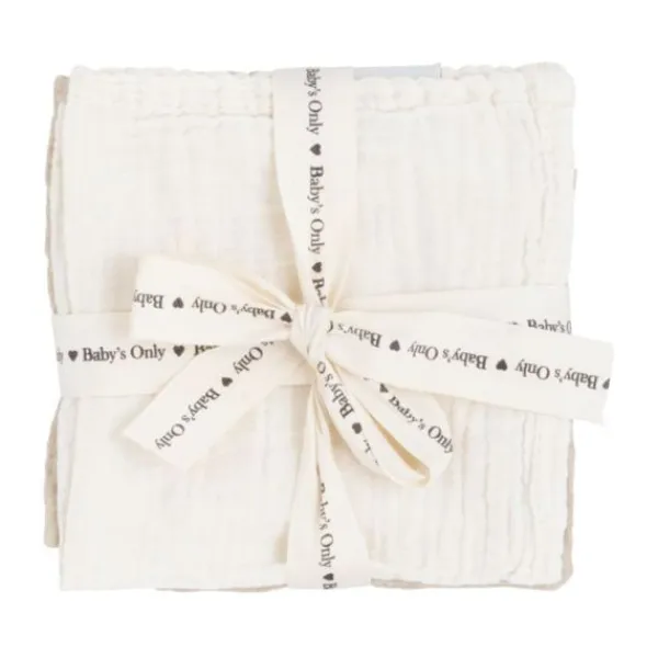 Baby's Only Tender Monddoekje - 3-Pack - 30x30cm - Beige / Linen> Monddoekjes / Spuugdoekjes