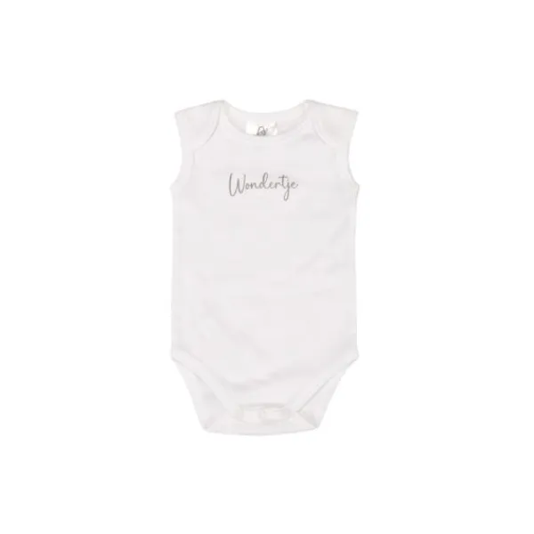 Basic Collectie Romper Wondertje Wit Maat 50/56> Rompertjes