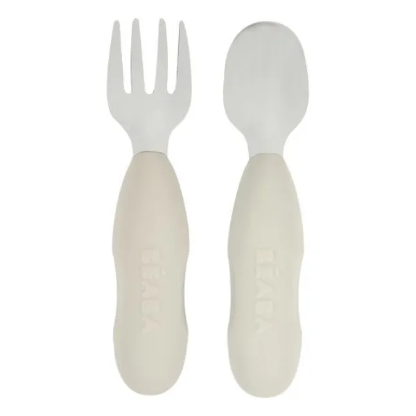 Béaba Beaba Bestekset Roestvrijstaal Velvet Grey 2-Pack> Bestek