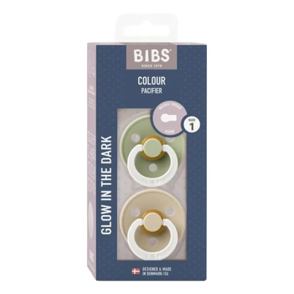 BIBS Colour Fopspeen - Size 1 - Petrol Glow/Deep Space Glow> Fopspenen 0-6 Maanden|Fopspenen 12+ Maanden
