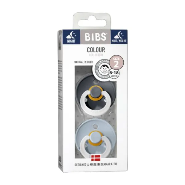 BIBS Colour Fopspeen - Size 1 - Petrol Glow/Deep Space Glow> Fopspenen 0-6 Maanden|Fopspenen 12+ Maanden