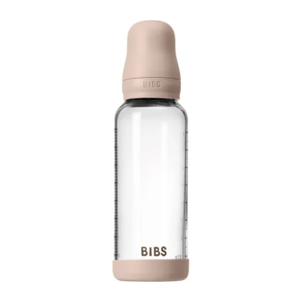 BIBS Fles - Medium Flow - 240 ml - Glas/Latex - Ivory> Flessen