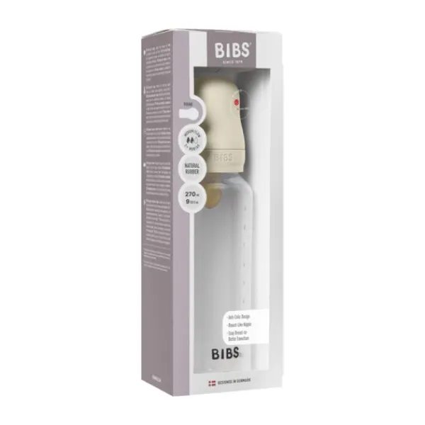 BIBS Fles - Medium Flow - 270 ml - Latex - Sage - Ronde Speen> Flessen