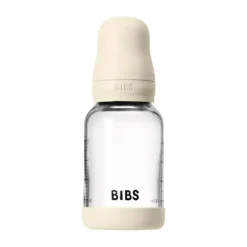 BIBS Fles - Slow Flow - Ronde Speen - 120 ml - Glas/Latex - Baby Blue><noscript><img width=