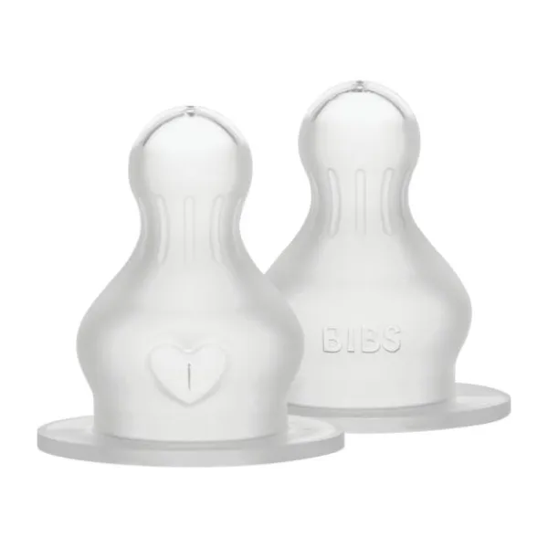 BIBS Flesspeen Rond - Fast Flow - 2 Pack - Silicone> Flessen