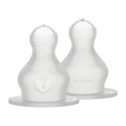 BIBS Flesspeen Rond - Slow Flow - 2 Pack - Silicone> Flessen