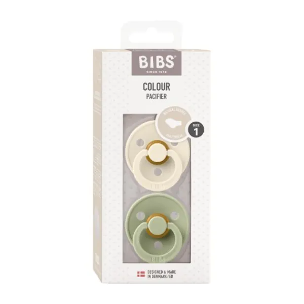BIBS Fopspeen Latex Anatomical 0-6mnd Sage / Hunter Green (2-Pack)> Fopspenen 0-6 Maanden|Fopspenen 12+ Maanden