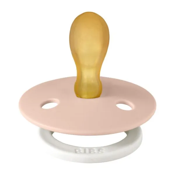 BIBS Fopspeen Latex Symmetric 0-6mnd Glow Blush / Vanilla (2-Pack)> Fopspenen 12+ Maanden|Fopspenen 6+ Maanden
