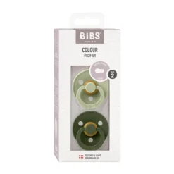 BIBS Fopspeen Round 0-6mnd Dark Oak/Ivory (2 stuks)><noscript><img width=