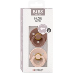 BIBS Fopspeen Round 0-6mnd Dark Oak/Ivory (2 stuks)><noscript><img width=