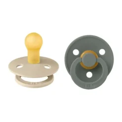 BIBS Fopspeen Round 0-6mnd Dark Oak/Ivory (2 stuks)><noscript><img width=