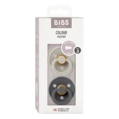 BIBS Fopspeen Round 0-6mnd Dark Oak/Ivory (2 stuks)><noscript><img width=