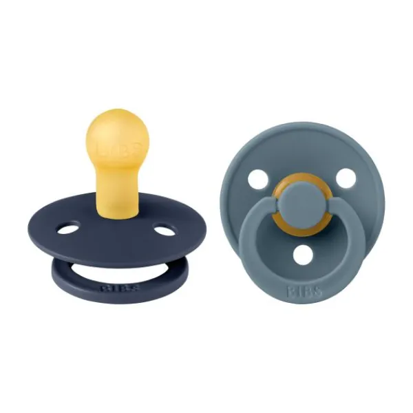 BIBS Fopspeen Round 0-6mnd Dark Oak/Ivory (2 stuks)> Fopspenen 0-6 Maanden|Fopspenen 12+ Maanden
