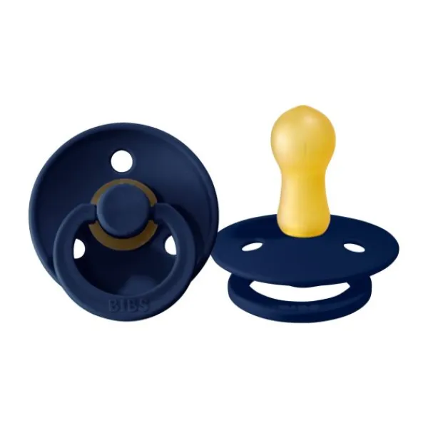 BIBS Fopspeen Round 0-6mnd Dark Oak/Ivory (2 stuks)> Fopspenen 0-6 Maanden|Fopspenen 12+ Maanden