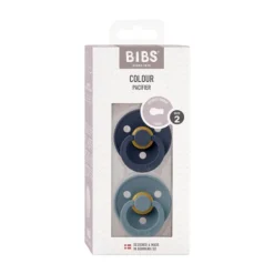 BIBS Fopspeen Round 0-6mnd Dark Oak/Ivory (2 stuks)><noscript><img width=