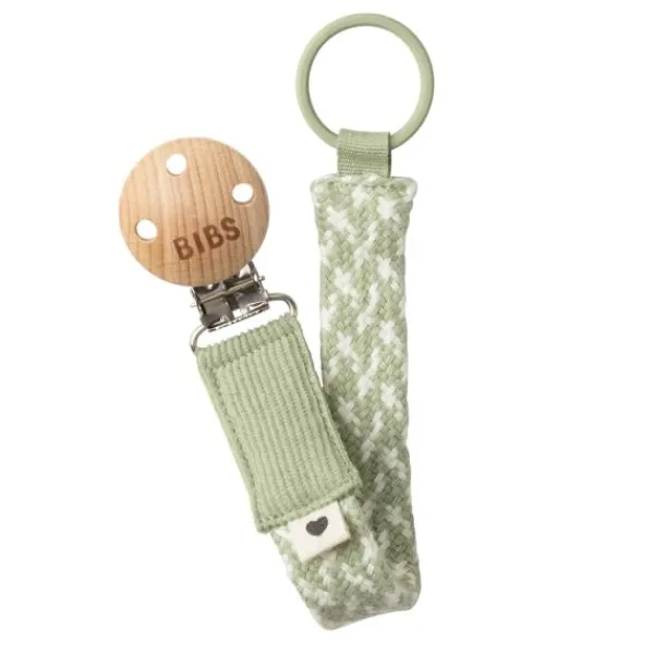 BIBS Speenkoord Braid Dark Blush / Ivory> Fopspeenhouders