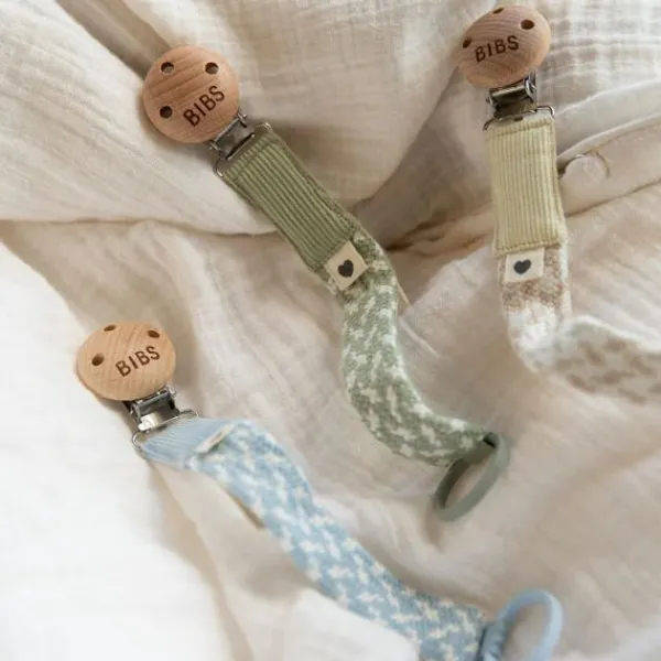 BIBS Speenkoord Braid Dark Blush / Ivory> Fopspeenhouders